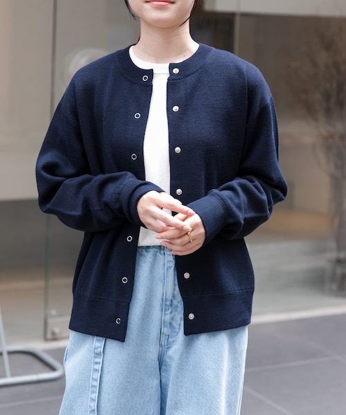 WEB限定】SHIPS any:〈手洗い可能〉ヤク ケーブル クルーネック ニット