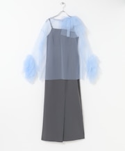 ANDRESD　blooming tulle dress