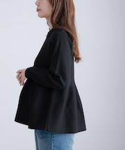 『WEB限定』襟付きペプラムニットプルオーバー