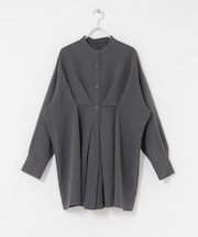 ウエストタックロングシャツ