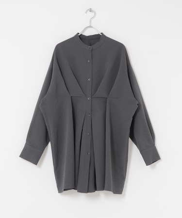 ウエストタックロングシャツ