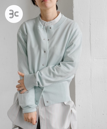 FORK&SPOON　ミラージュクルーネックニットカーディガン