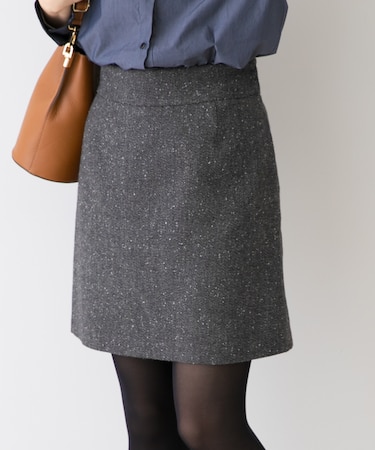 F by ROSSO ヘリンボンツイードスカート風キュロット