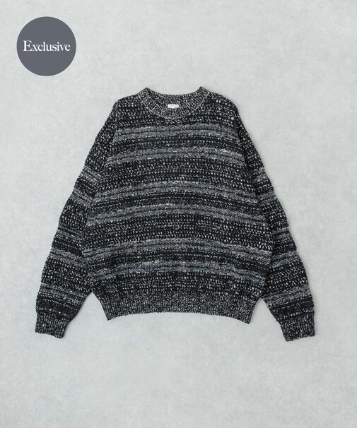 『別注』crepuscule×URBAN RESEARCH　Multi Border Mix CREW-NECK