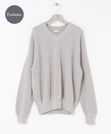 『別注』crepuscule×URBAN RESEARCH　Moss Stitch V Pullover