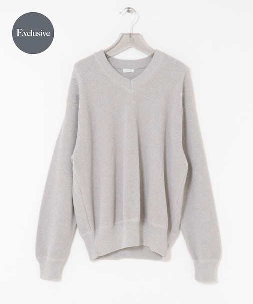 『別注』crepuscule×URBAN RESEARCH　Moss Stitch V Pullover