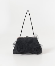 VIVIANO　Tulle Ruffle Hand Bag