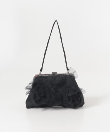 VIVIANO　Tulle Ruffle Hand Bag