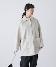 ウールステンカラーショートコート