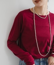 ウールコットンロングスリーブカットソー