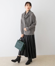 F by ROSSO　ヘアリーニットプルオーバー+ニットスカーフ