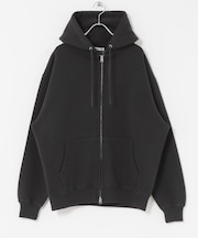 『UR TECH』ピグメントダイ裏起毛ZIPパーカー