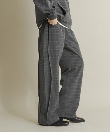 リップストップナイロンワイドスラックス