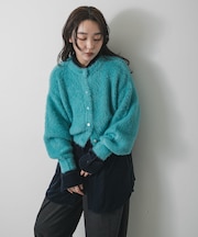 『一部WEB限定カラー』ラメシャギークロップドカーディガン