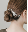 フラワーモチーフパールヘアクリップ