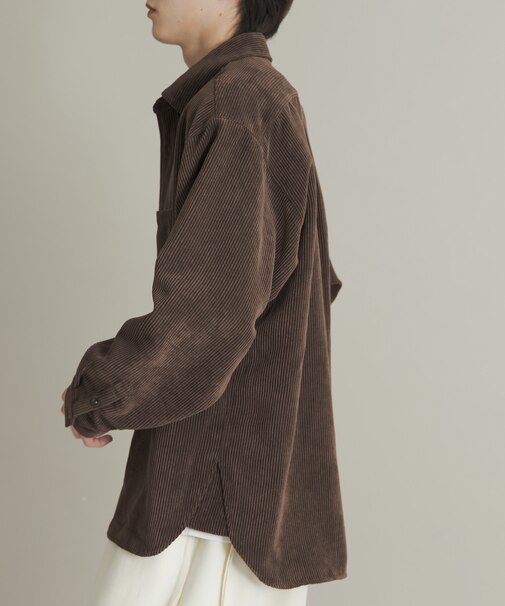 ウォッシュドコーデュロイロングスリーブシャツ