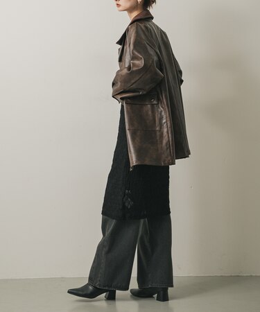 バックオープンレイヤードレースワンピース