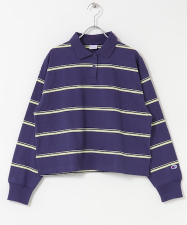 Champion　LONGSLEEVE BORDER POLO