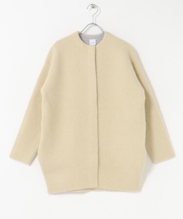 ELENDEEK　CREW-NECK RACCOON MIX WCARDIGAN