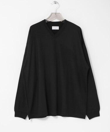 new basic　WASHABLE MERINO WOOL V-NECK