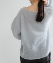 『一部WEB限定カラー』ヘアリールーズニット