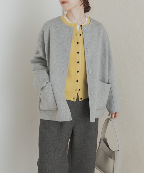 ウールリバーノーカーラミドルコート｜アーバンリサーチの通販｜&mall