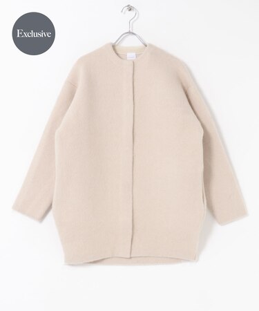 『別注』ELENDEEK×ROSSO　CREW-NECK RACCOON MIX WCARDIGAN