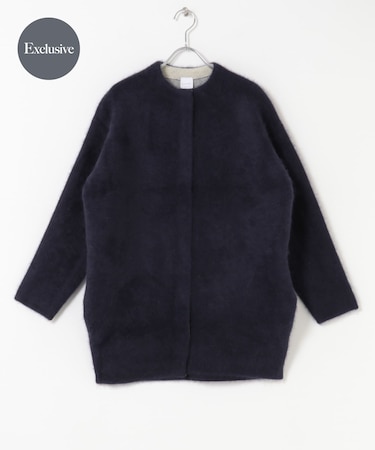 『別注』ELENDEEK×ROSSO　CREW-NECK RACCOON MIX WCARDIGAN