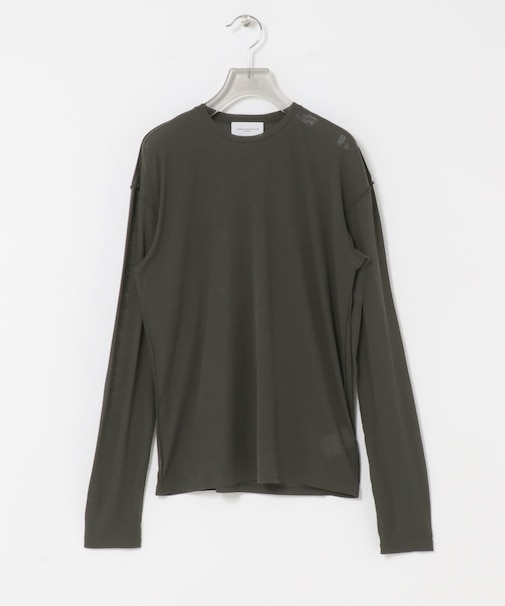 new basic　OUT SEAM SHEER TOPS