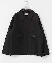 new basic　WOOL SILK BOX JACKET