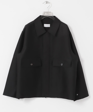 new basic　WOOL SILK BOX JACKET
