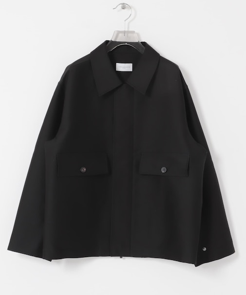 new basic　WOOL SILK BOX JACKET