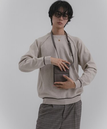 『一部WEB限定カラー』『洗濯可/毛玉防止』ストレッチハイショクラインニット