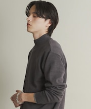 『一部WEB限定カラー』『洗濯可／毛玉防止』ストレッチモックネックニット