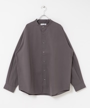 ピーチブロードバンドカラーロングスリーブシャツ