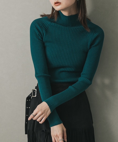 『一部WEB限定カラー』『毛玉防止』ストレッチリブハイネックセーター