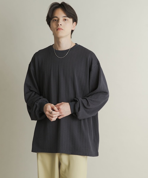 ライトワッフルクルーネックロングTシャツ｜アーバンリサーチの