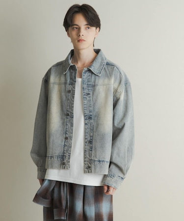 ツイストデニムブルゾン