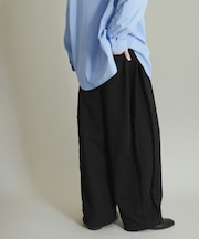 スウェットタックワイドパンツ