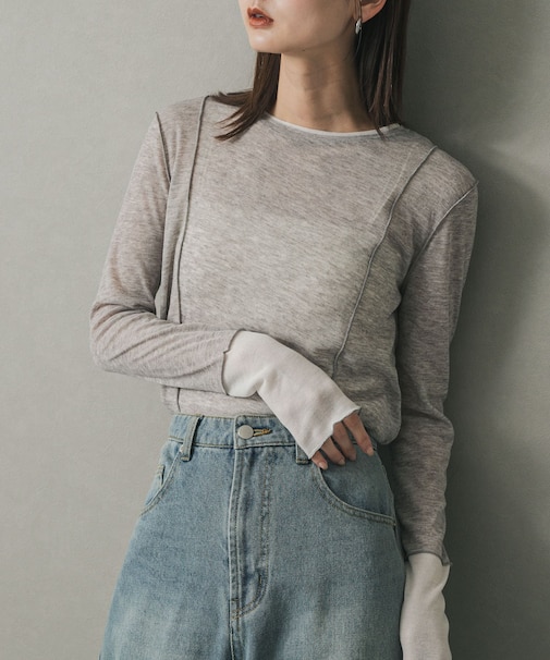 レイヤードメローTシャツ