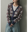 モヘアチェッククロップドカーディガン
