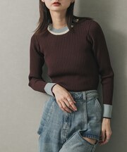 『WEB限定』バイカラーコンパクトセーター