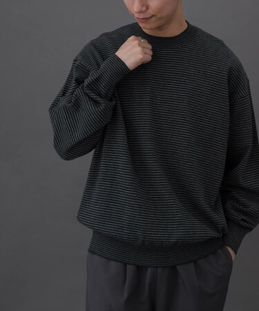 FORK&SPOON　ボーダークルーネックニット