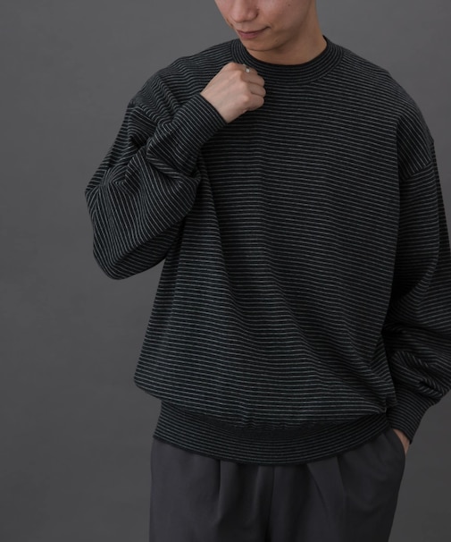 FORK&SPOON　ボーダークルーネックニット