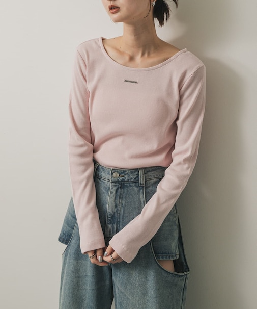 プレートツキバレエネックトップ
