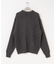 new basic　CASHMERE SILK MOULINE CREW-NECK KNIT