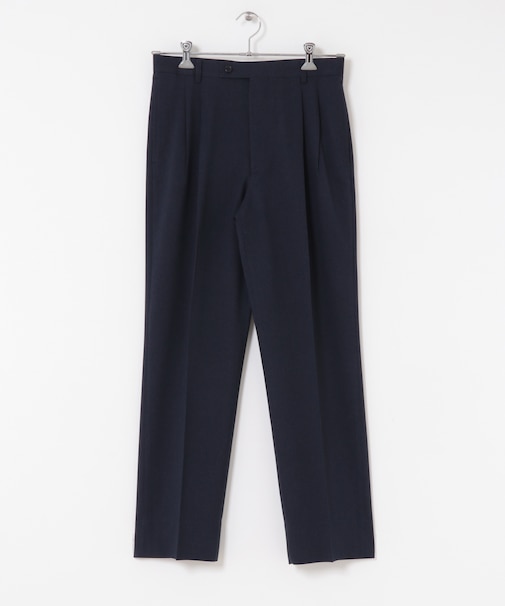 LIFE STYLE TAILOR　ピンヘッドツイルストレッチ2タックパンツ