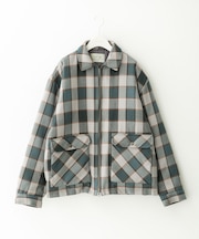 パデッドショートジップブルゾン