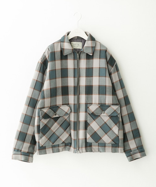 パデッドショートジップブルゾン