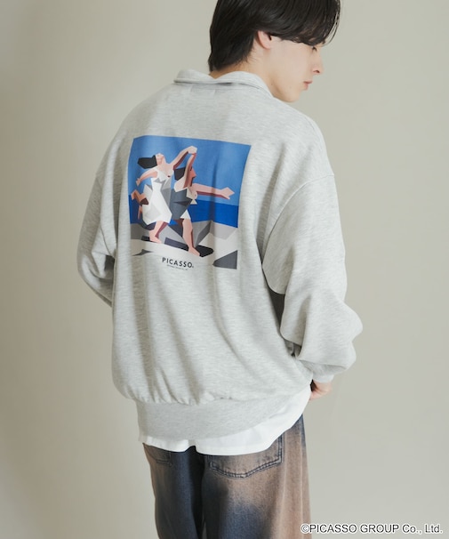 PICASSO ハーフジップスウェット